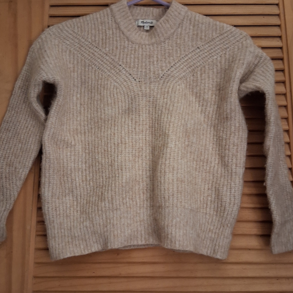 Madewell Women's Cream Crewneck Sweater